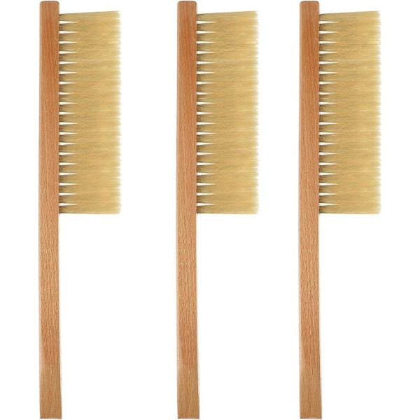 3-pack Biborste Trähandtag, Borst Biborste, Biborstverktyg med Trähandtag