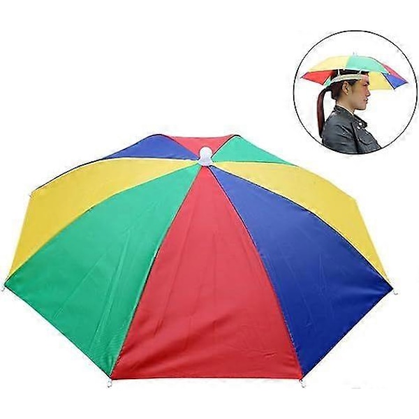 Utomhus Paraplyhatt, Hopfällbar Paraplyhatt för Huvudet, Fiske Paraplyhatt, Perfekt för Fiske, Vandring