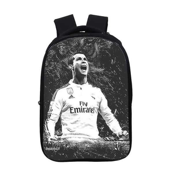 Fotboll Crowe Runt Ronaldo Mönstrad Axelväska Skolväska Hög Kvalitet Style 1