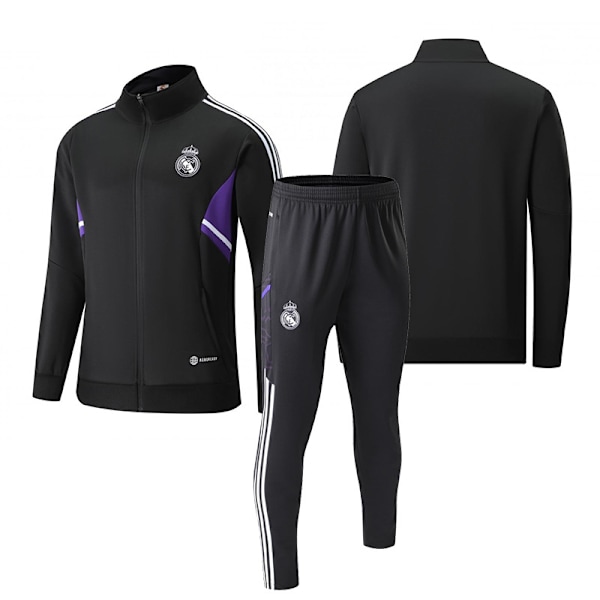 2324 Jalkapalloharjoitteluasu Pitkähihainen Aikuisten Pystykaulus Pitkä Vetoketjuasu Syksy- ja Talvipelipaita Valmistajat Pariisi Argentiina Real Madrid M [height: 155-165cm]]