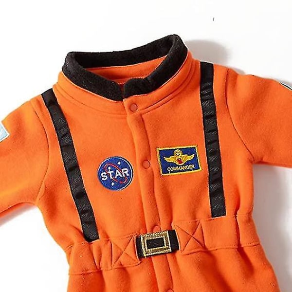 Baby småbarn astronaut kostyme romdrakt for gutter, jenter Orange 110