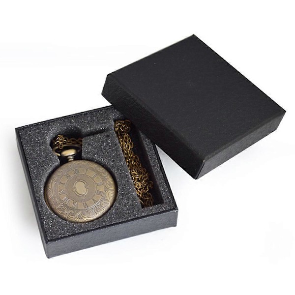 Lommeur til Mænd Kvinder Quartz Glat Overflade Digital Urskive Lommeur Gave Bronze, Retro Tosidet Quartz Lommeur - Flip, Julegave