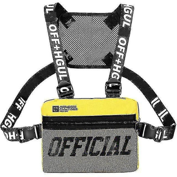 Streetwear Herrar Hip-hop Bröstväska Taktisk Två Remmar Rig Rektangulär Utility Pack
