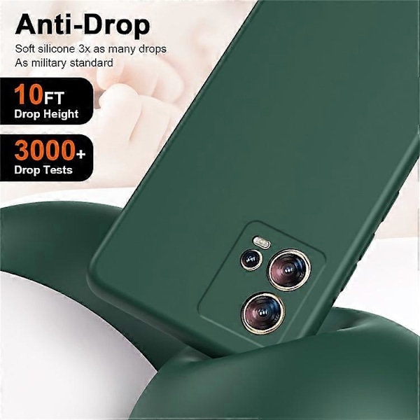 Kompatibelt Skal för Motorola Edge 30 Fusion 5G, 2.2mm Gummerat TPU Telefonskydd Green