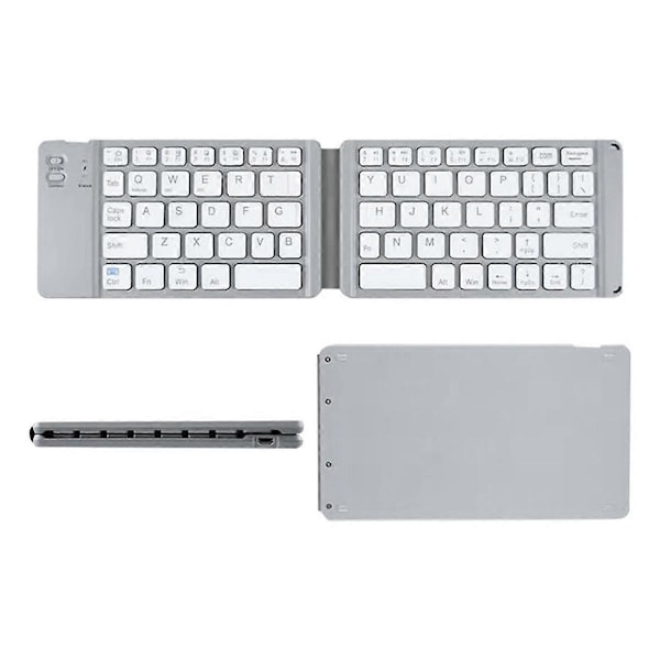 Dobbel Sammenleggbar Trådløst Bluetooth-tastatur for Nettbrett, A