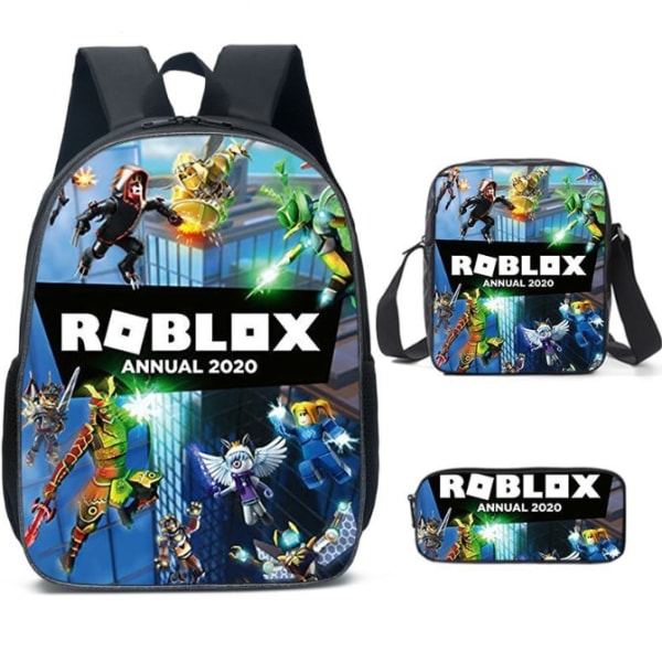 3 st/set Roblox Spel Barn Ryggsäck Tillbaka till Skolan Skolväska Clear 16 Inches