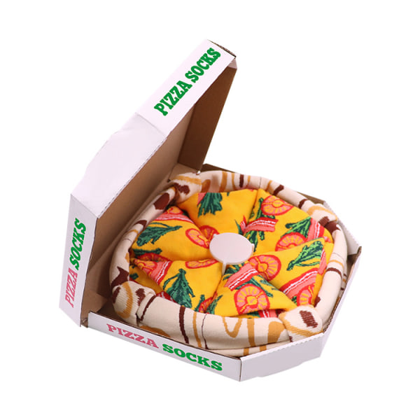Pizza sukat pizza puolipitkät puuvillasukat miesten luova muoti pari joululahjapakkaus sukat joulusukat style 2