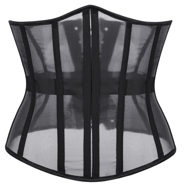 Dam BH Midjeträning Sexig Genomskinlig BH Midjeåtstramande Kroppsformande Underkläder S-3XL Black XXL