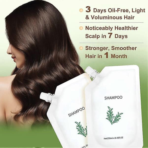 Rosmarin Aminosyre Shampoo, Hårvækst Shampoo til Tyndt Hår, Hårtab Behandling Shampoo til Mænd Kvinder