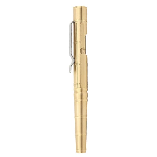 Solid Mässing Bolt Action Fickpenna med Clip för Daglig Användning