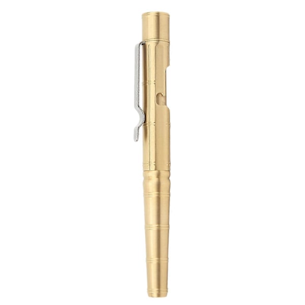 Solid messing bolt action lommekulepenn med klips for daglig bruk