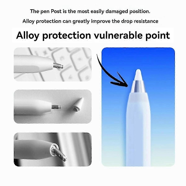 Silikon Ergonomisk Grep Holder Beskyttelsesetui fundas for Pencil 2 3 Touch Pencil Pro Tilbehør C