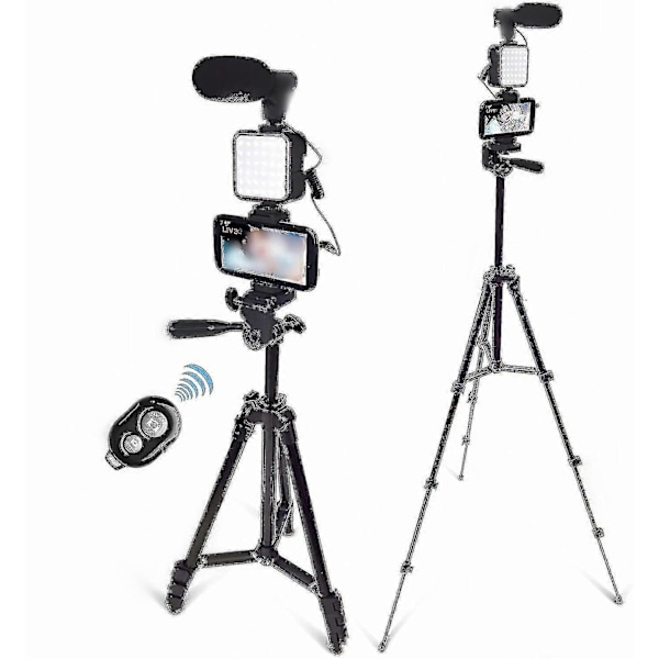 Vlog-kamera puhelin Vlog Video Kit #1 korkeussäädettävällä jalustalla
