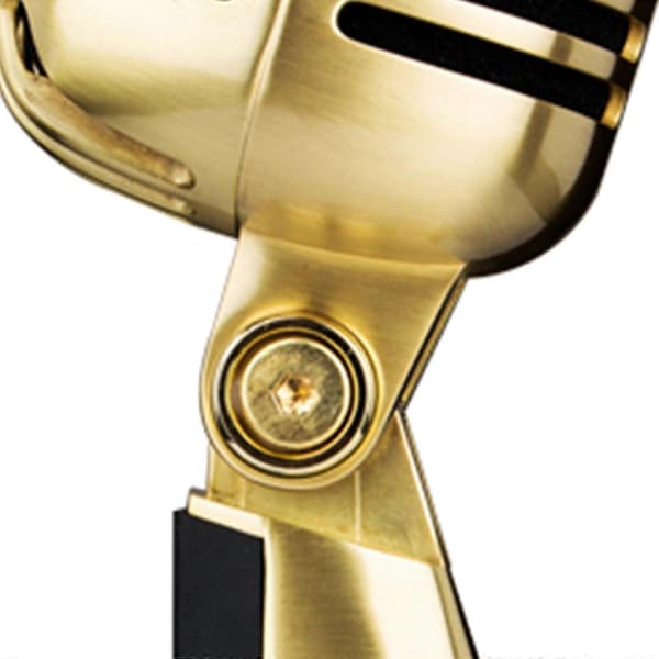 Klassisk Vintage Dynamisk Vokalmikrofon til Live Scene Karaoke Guld