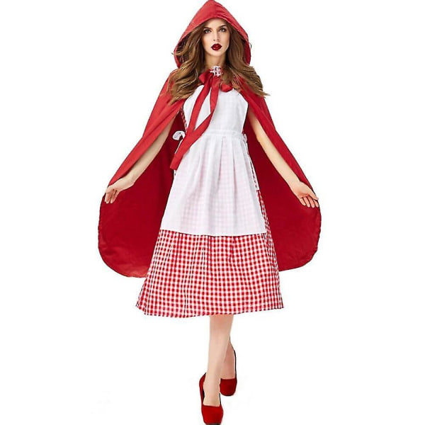 Rødhette-kostyme Voksen-cosplay-kjole Fairy Tale Queen Fancy Party Halloween Fantasia Carnival Cosplay-kostyme XL