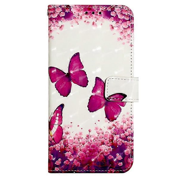 Kompatibel med Samsung Galaxy A34 5G YB Mönstertryck Läderserie-2 PU Läder 3D Mönstertryck Ställfodral Anti-repa P