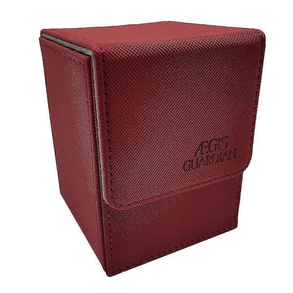 Aegis Guardian Top Loading Kortæske Deck Box Mtg Yugioh Tcg Binders: 100+ Red
