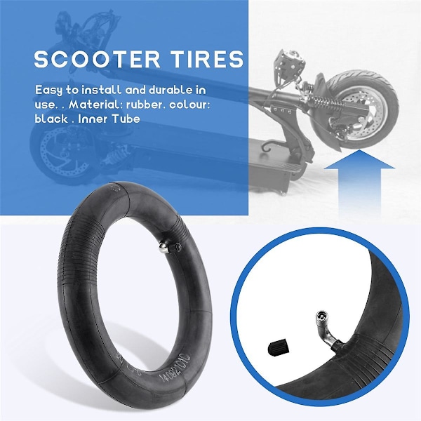 2 stk. 10 tommer 80/65-6 Indvendig slange 255x80 Gummi til Zero 10x Elektrisk Scooter Fremragende Udskiftning A