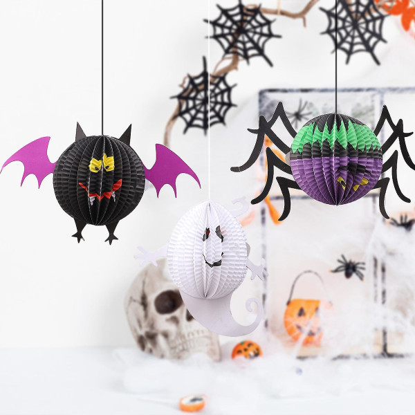 Scene Layout Papir Ornamenter Halloween Dekoration Hjemmebar Ktv Festartikler Tilbehør Foldende Græskar black style 2