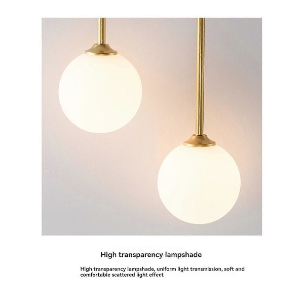 2-Lys Glas Globe Dekorativ Væglampe Vanity Lys B Hvidt Lys