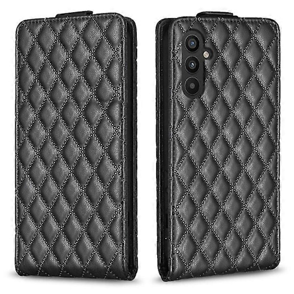 BF30 Kompatibel til Samsung Galaxy A35 5G Etui Kortholder Vertikal Flip Læder Cover Black