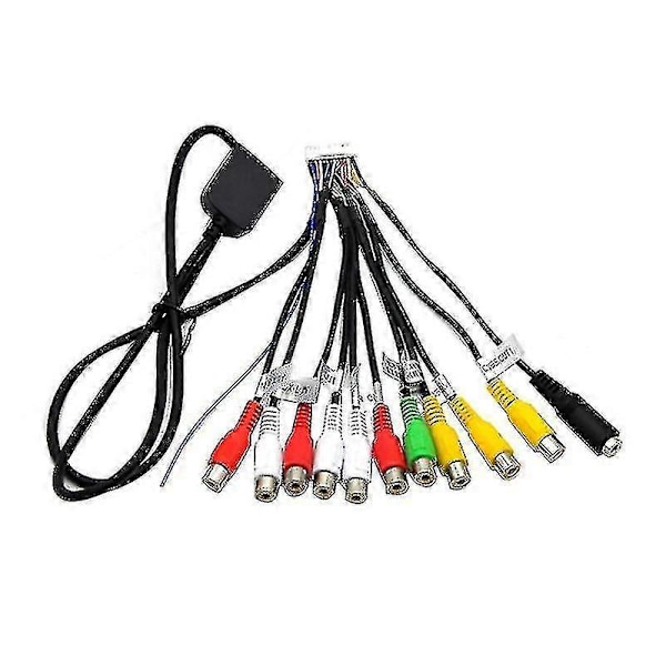 Bil Stereo Radio Rca Output Kabel Ledning Aux-in Adapter Subwoofer/forstærker 3.5mm Hun 20pins Harne