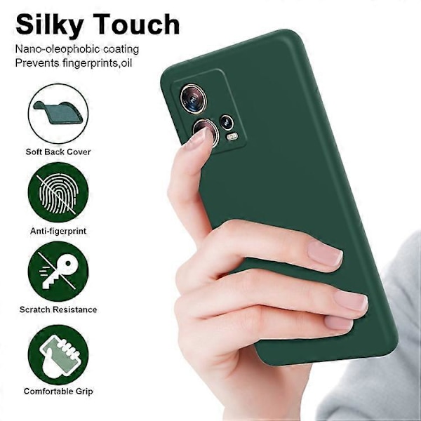 Kompatibelt Skal för Motorola Edge 30 Fusion 5G, 2.2mm Gummerat TPU Telefonskydd Green