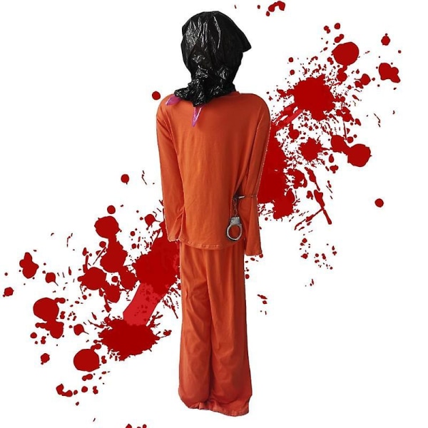 Halloween Fånge Dekor Halloween Läskig Fängelseuniform Enkel Åtkomst Dekoration Verktyg För Cosplay Halloweenfest Spökhus Style 2