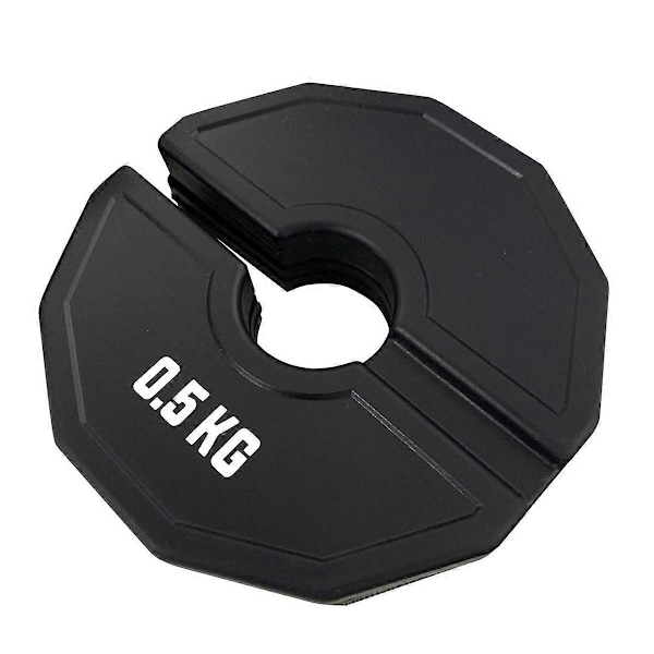 Gym Micro-Vægtskiver Håndvægt Fraktionel Vægtskive Gummi Fraktionel Vægtskive Add-on Ændring Sort 0,5 kg