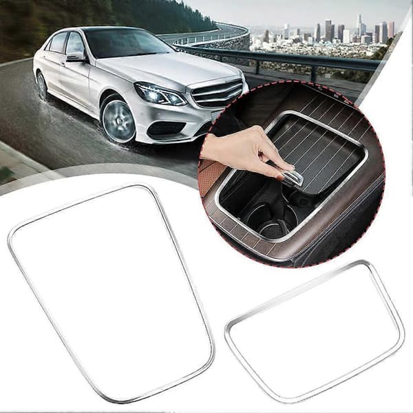 Kolfibermönster Konsol Växelpanel Trim för Mercedes E-klass E300L/E260L