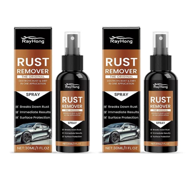Rustfjerner Spray Multifunksjonell Hjulnav Fornyelsesmiddel Bil Rustfjerner Avrustingsspray For Panel Dekkrengjøring 2pcs