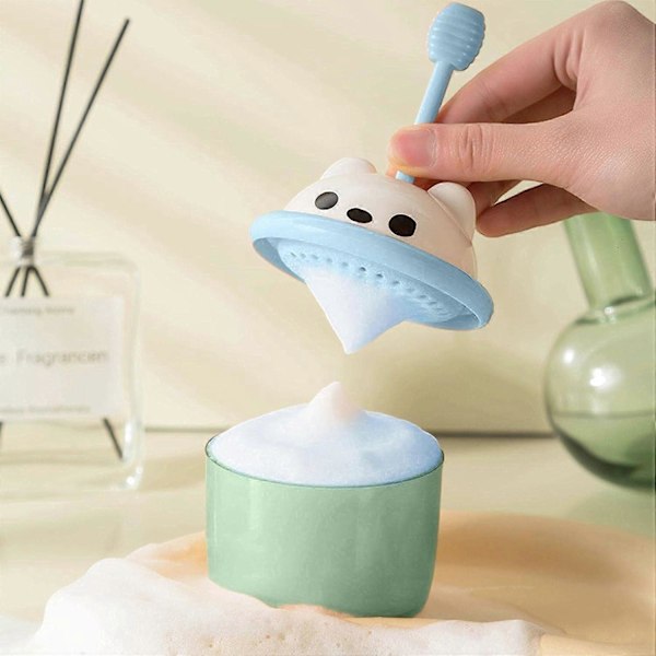 Hudvård Marshmallow Whip MakerBlå - Rik Skumtillverkare för Ansiktsvårdsskum, Söt Skumkopp för Hudrengöring