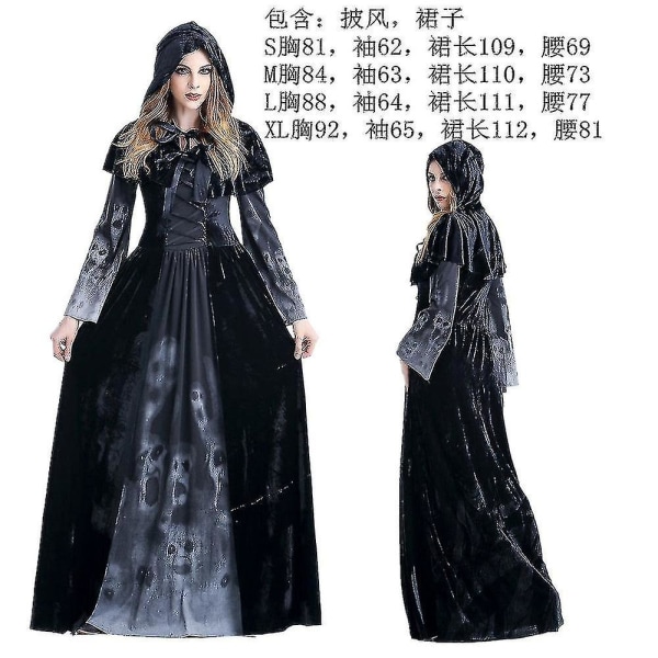 Hurtig Forsendelse Ægte Billeder Halloween Vampyr Kostume Par Døds Kåbe Dæmon Kostume Karakter Tøj Style 5 M