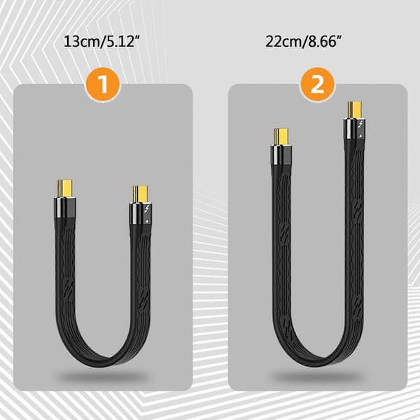 USB 4 Gen3 40 Gbps USB C-kabel 5A PD100W 8K 60Hz til PC til Smart TV