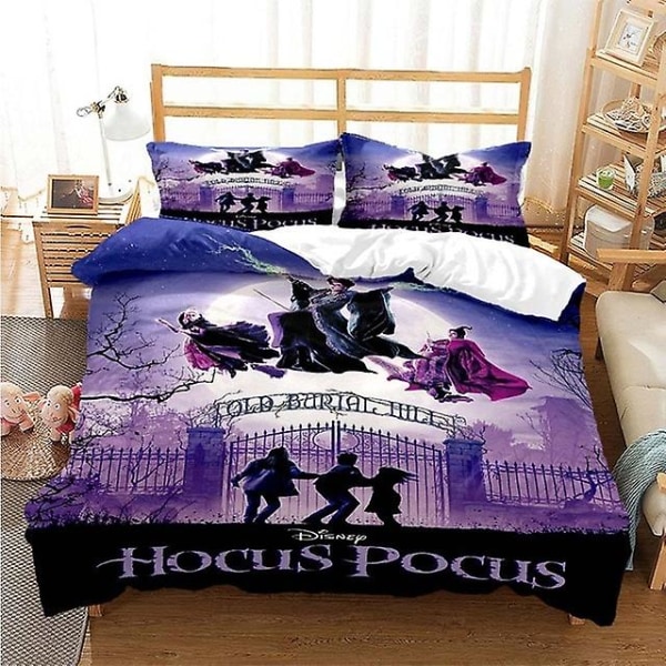 Hocus Pocus Sängkläder Set 3d- printed Cover Cover med dragkedja Stort dubbelt cover Halloween julklapp Style 5 210x210CM