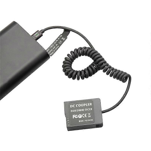 DMW-BLC12 Dummy Batteri DMW-DCC8 PD USB-C Kobler til GX8 FZ1000 FZ300 FZ200 G6 G7 G80 G81 G85 G95 G99 FZ2000