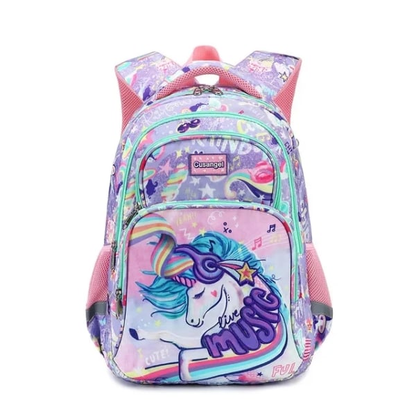 Dinosaurie Ryggsäcksset för Pojkar med Lunchlåda Pennfodral Flickor Skolväska Barn Lågstadie Förskola Tecknad Skolväska Unicorn