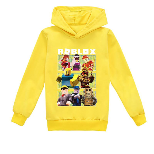 Roblox Hoodie Lasten thermal Printed huppari yellow 110cm