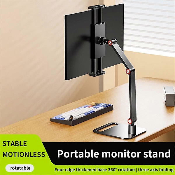 Bærbar Skærm Stand Justerbar 360 Graders Drejelig Beslag Tablet Holder Kompatibel med Tablet Desktop
