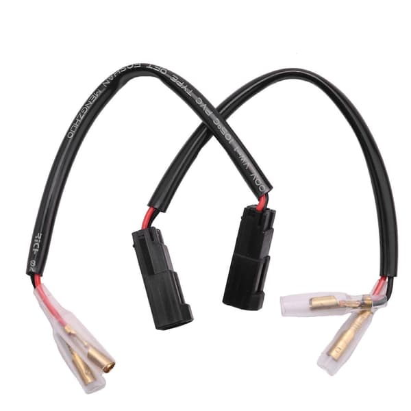2 stk. Motorcykel Blinklys Ledningsnet Stik Blinklys Stik Adapter til