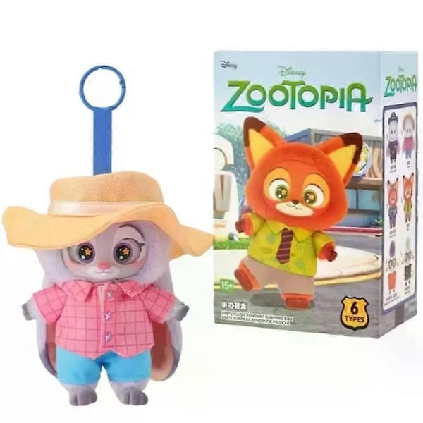 MINISO Zootopia Serie Blindbox Bekræftet Farve, Plyslegetøj B