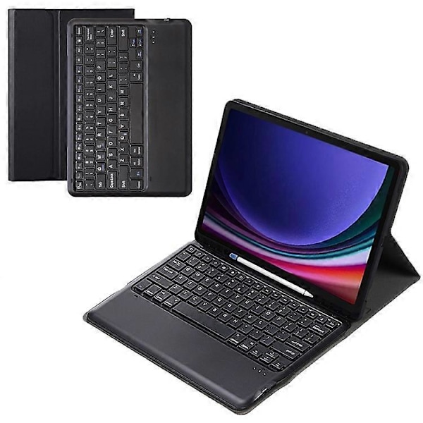 A810B Yhteensopiva Samsung Galaxy Tab S9 FE+ 12.4\" X610 / X616 Irrotettava Bluetooth-näppäimistökotelo Kynäpaikka Tablettikotelo Black