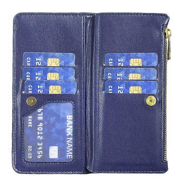 BINFEN COLOR Kompatibel med Samsung Galaxy A32 4G (EU Version) BF Style-15 Rombmönster Präglat Skyddsfodral med Dragkedja P Blue