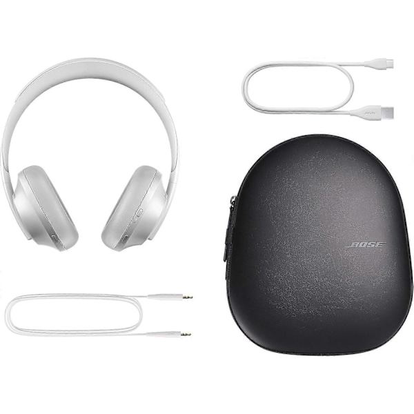 Headphones 700, melua vaimentavat Bluetooth-over-ear-langattomat kuulokkeet sisäänrakennetulla mikrofonilla selkeitä puheluita varten ja Alexa-ääniohjauksella, Silver Luxe