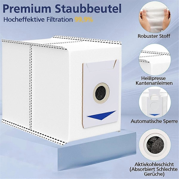 Hovedsidebørste Hepa-filtre støvposer for T30 Omni / T30 Pro Omni / T30 Max støvsuger