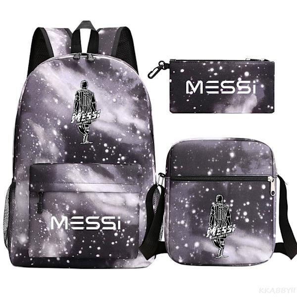 Fodbold Messi rygsæk 3 dele Light Grey
