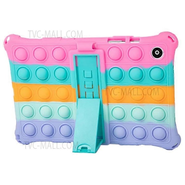 Kompatibel med Galaxy Tab A8 10.5 (2021) Fidget Sensorisk Silikon Boble Angst Stress Reduserende Leker Anti-skli Tekstur Nettbrettdeksel Pink