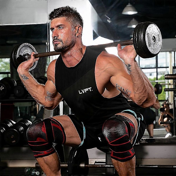 Justerbart knästöd 3D Kompression Gym Knäskydd Ärm, svart Xl