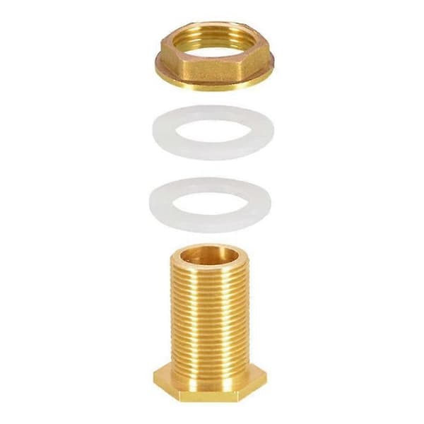 Solid Messing Skottkobling, 3 Sett 3/8 Tommers Hunn 1/2 Tommers Hann Solid Messing Vanntankkobling