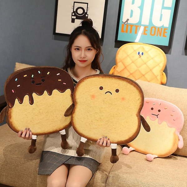 Simulaatio Kawaii Bread Toast U-muotoinen tyynypehmolelut Cute Plus Cushion 3